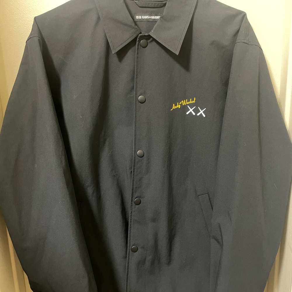 Uniqlo x Kaws Black Coach Jacket Sz Small Mens